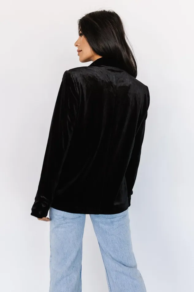 Women Outerwear Baltic Born Centennial Velvet Blazer Black