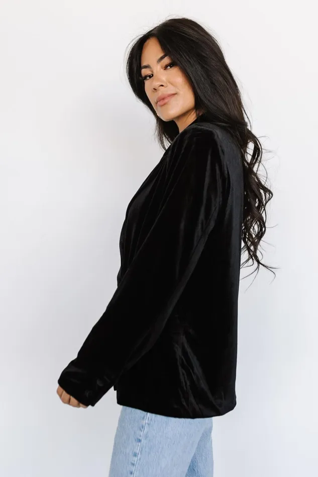Women Outerwear Baltic Born Centennial Velvet Blazer Black