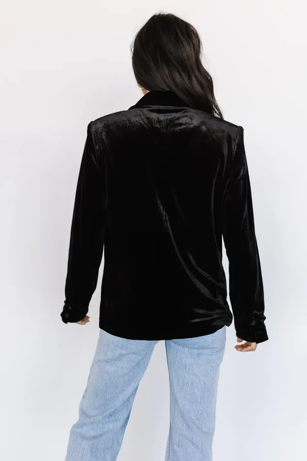 Women Outerwear Baltic Born Centennial Velvet Blazer Black