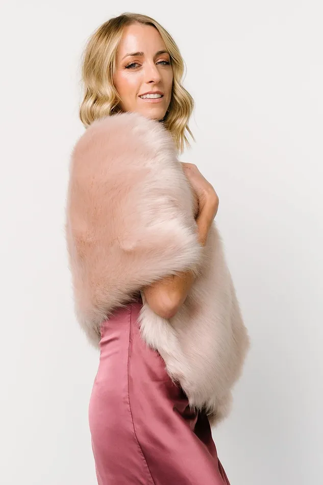 Women Outerwear Baltic Born Jovie Faux Fur Shawl Pale Blush