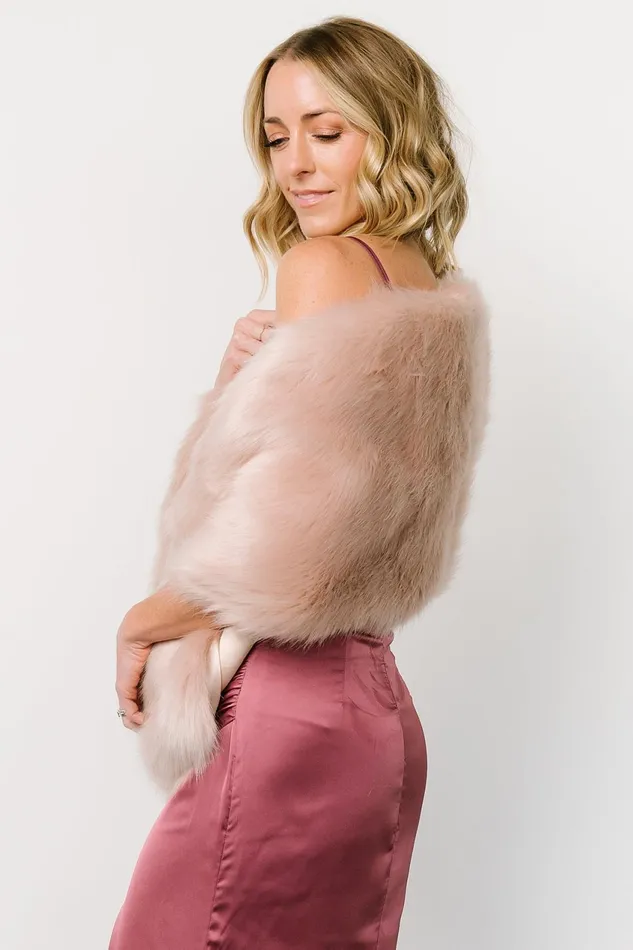 Women Outerwear Baltic Born Jovie Faux Fur Shawl Pale Blush