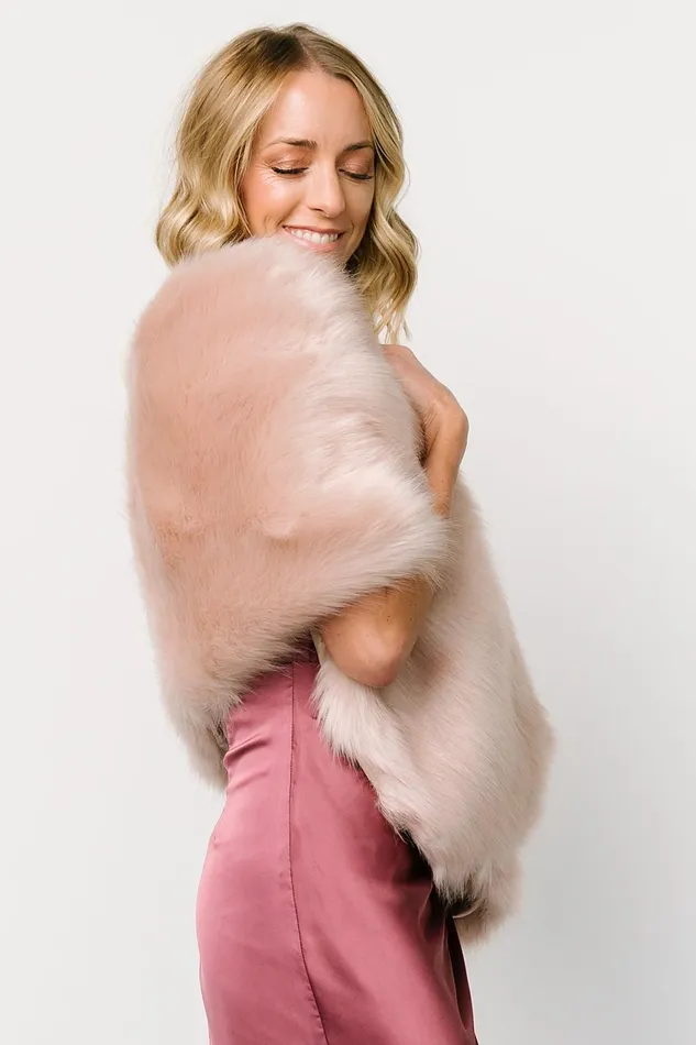 Women Outerwear Baltic Born Jovie Faux Fur Shawl Pale Blush