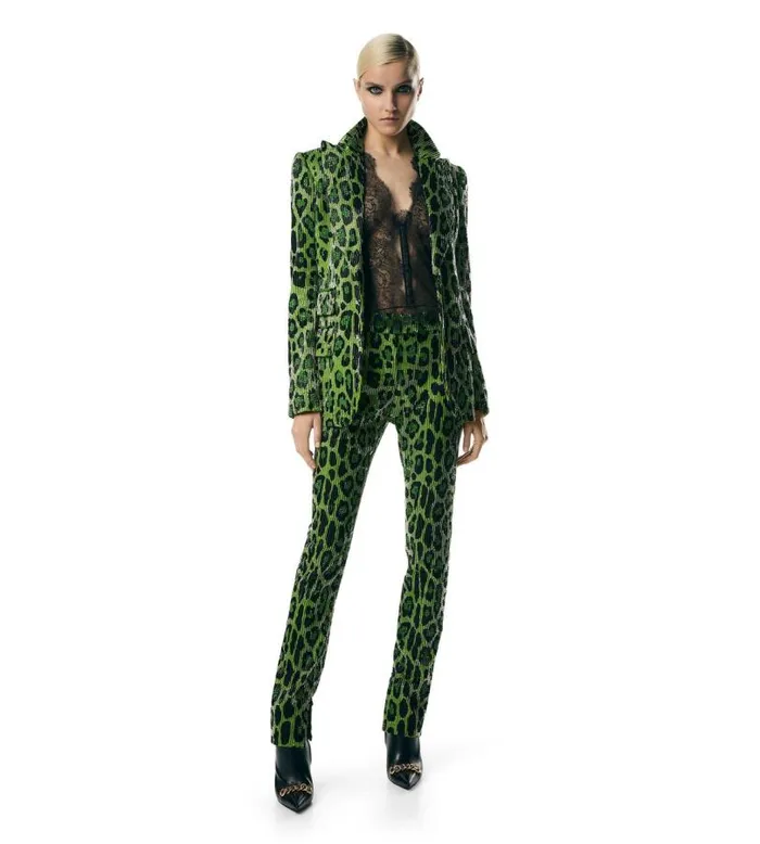 Women Pants and Shorts Tom Ford Jaguar Embroidery Velvet Pants