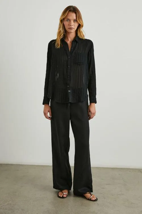 Women Rails Tops Charli Shirt Black Shadow Stripe