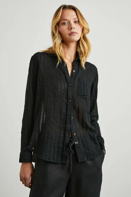 Women Rails Tops Charli Shirt Black Shadow Stripe