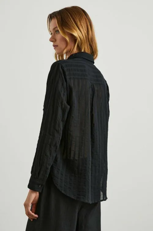 Women Rails Tops Charli Shirt Black Shadow Stripe