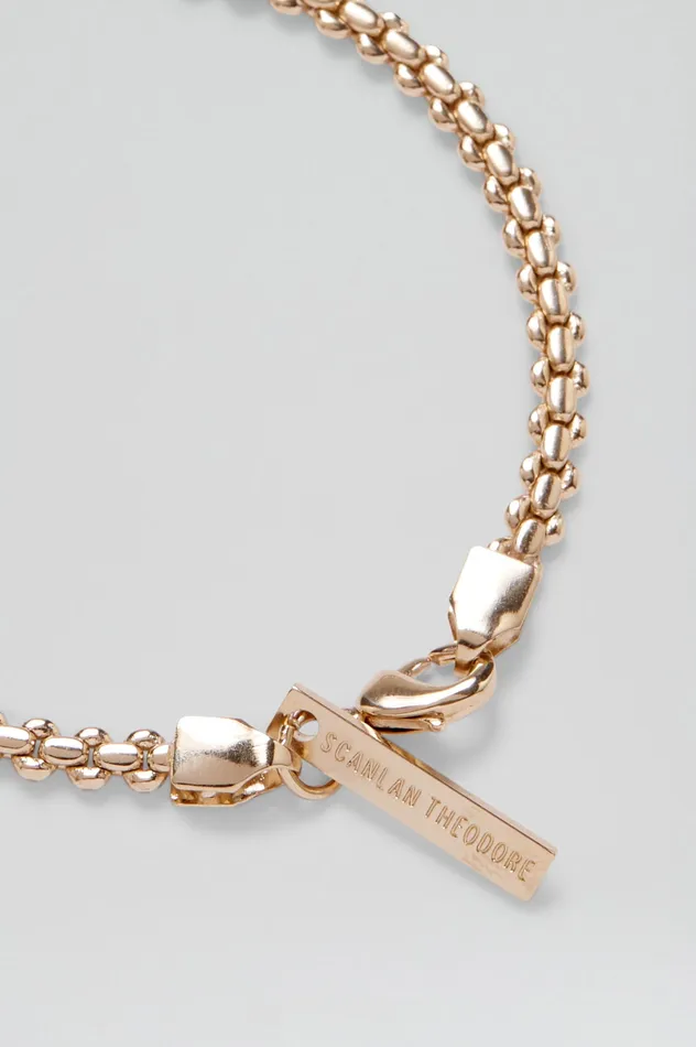 Women Scanlan Theodore FLAT BOX CHAIN BRACELET LIGHTGOLD Jewelry