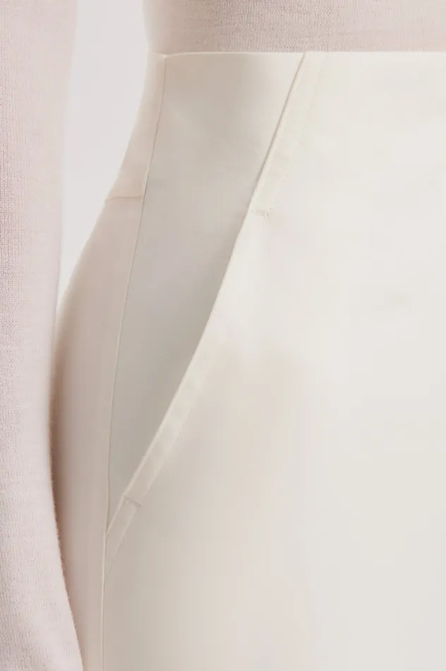 Women Scanlan Theodore SATEEN CROPPED WIDE LEG TROUSER BIANCO Trousers