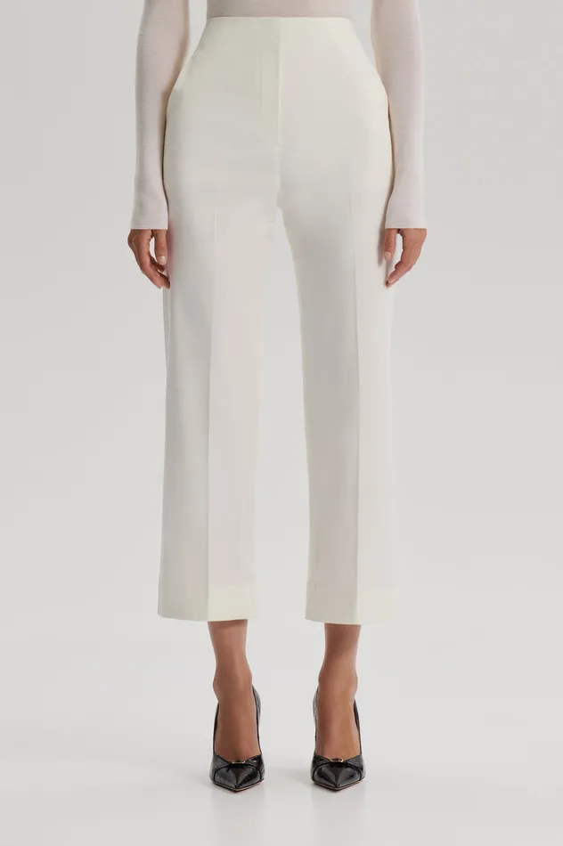 Women Scanlan Theodore SATEEN CROPPED WIDE LEG TROUSER BIANCO Trousers
