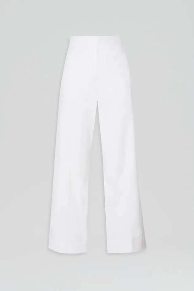 Women Scanlan Theodore SATEEN CROPPED WIDE LEG TROUSER BIANCO Trousers