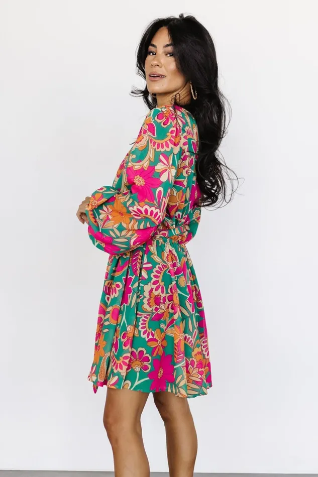 Women Short Dresses Baltic Born Wesley Mini Dress Green Multi
