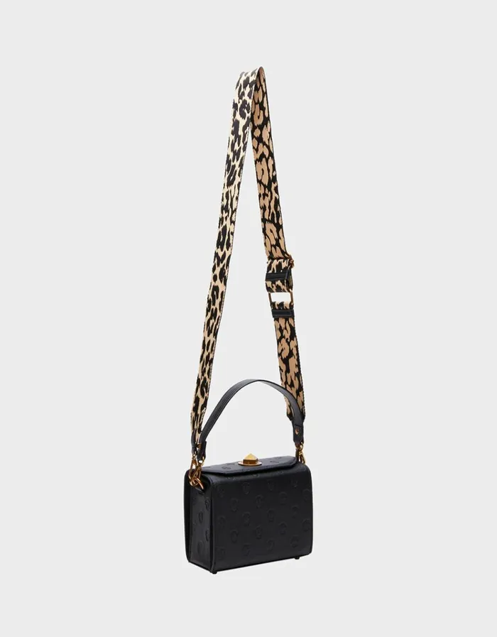 Women SKULLICIOUS BOX BAG BLACK Betsey Johnson