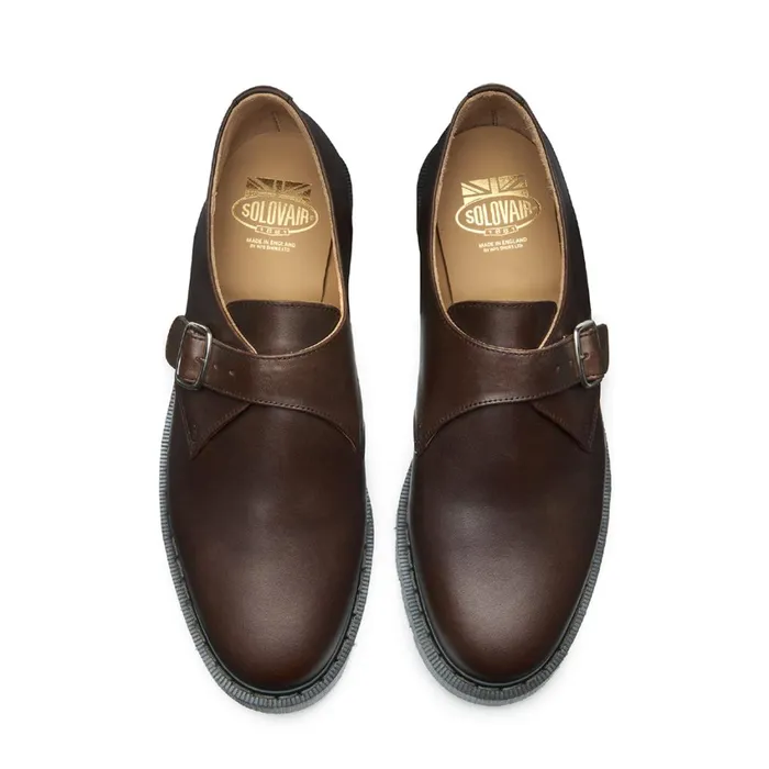 Women Solovair Monk Shoes Gaucho Crazy Horse Monk Shoe