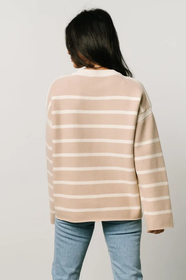 Women Sweaters Baltic Born Conway Striped Sweater Natural