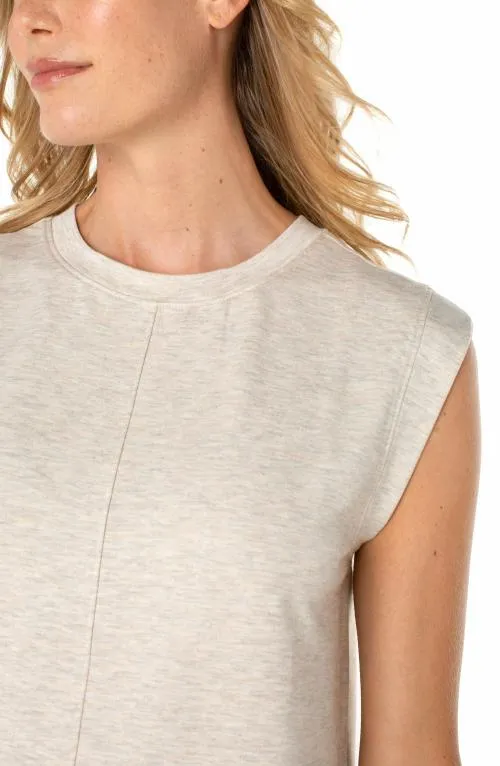 Women Tees Liverpool Los Angeles Sleeveless Knit Top Oatmeal Heather