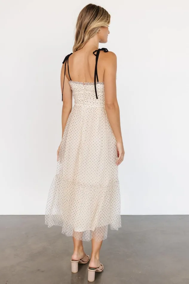 Women Tulle Styles Baltic Born Izzy Tulle Midi Dress Cream Black