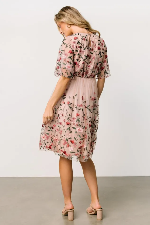 Women Wedding Guest Baltic Born Duchess Tulle Dress Rose Garden