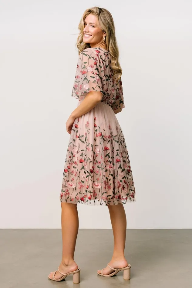 Women Wedding Guest Baltic Born Duchess Tulle Dress Rose Garden