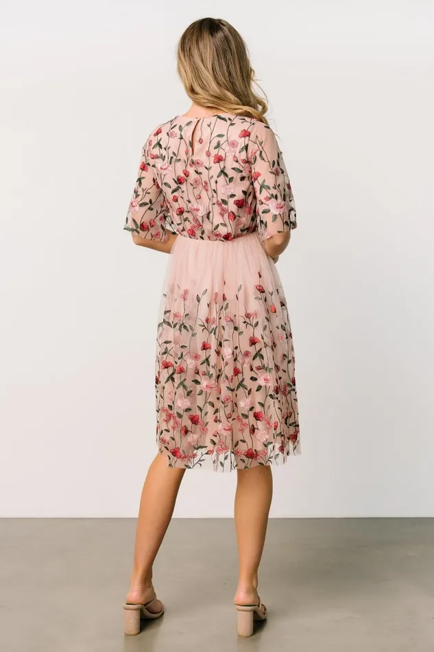 Women Wedding Guest Baltic Born Duchess Tulle Dress Rose Garden