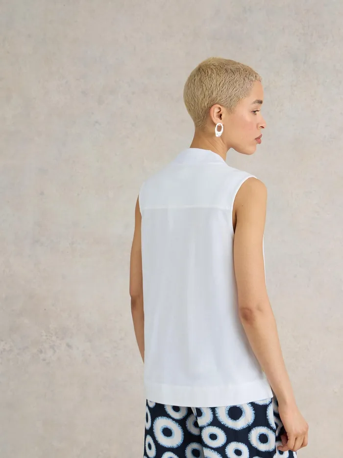 Women White Stuff Clothing CELIA JERSEY MIX SHIRT