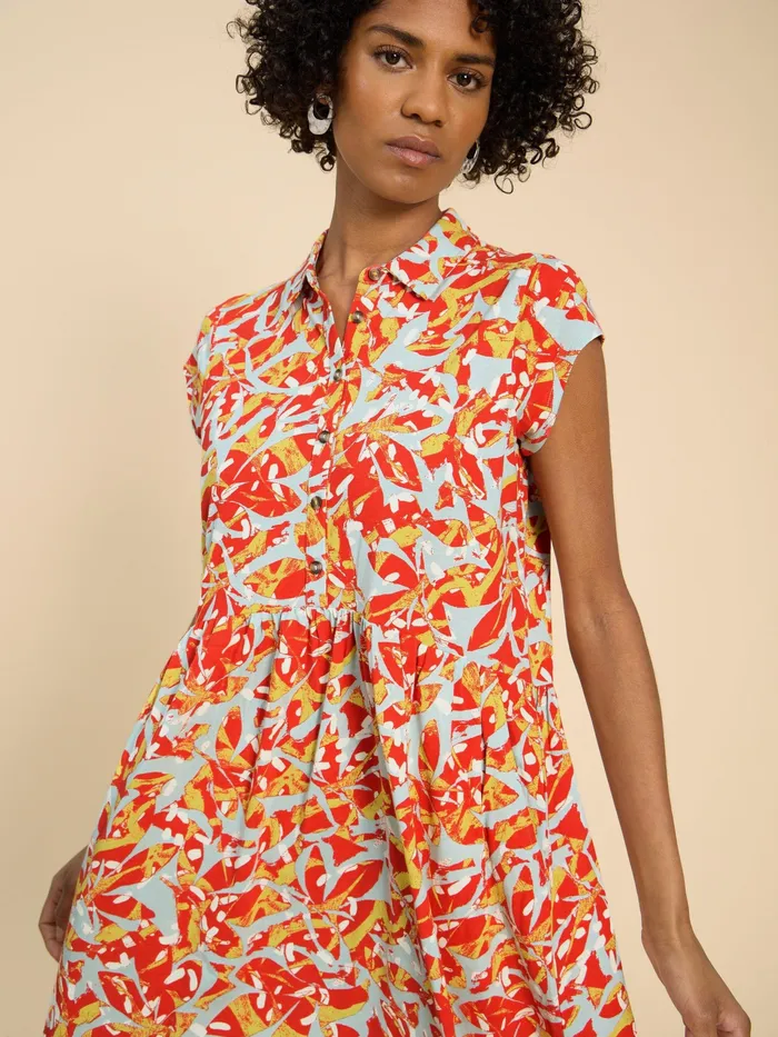 Women White Stuff Clothing Everly Printed Jersey Shirt Dress
