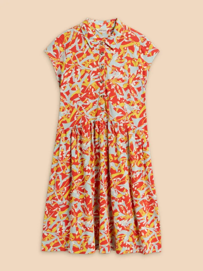 Women White Stuff Clothing Everly Printed Jersey Shirt Dress