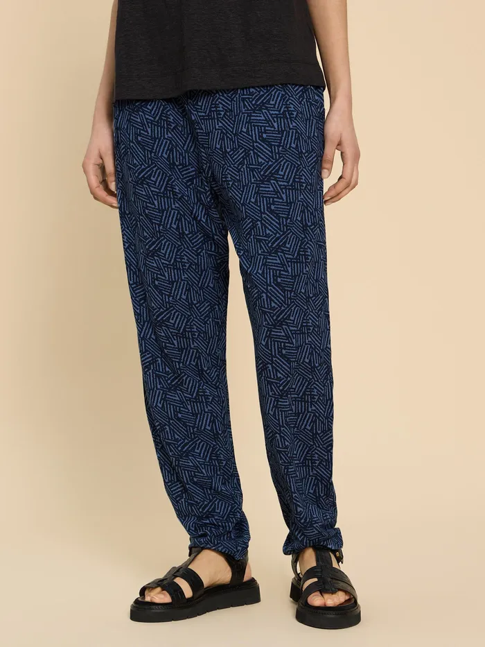 Women White Stuff Clothing Maison Eco Vero Printed Jersey Trouser