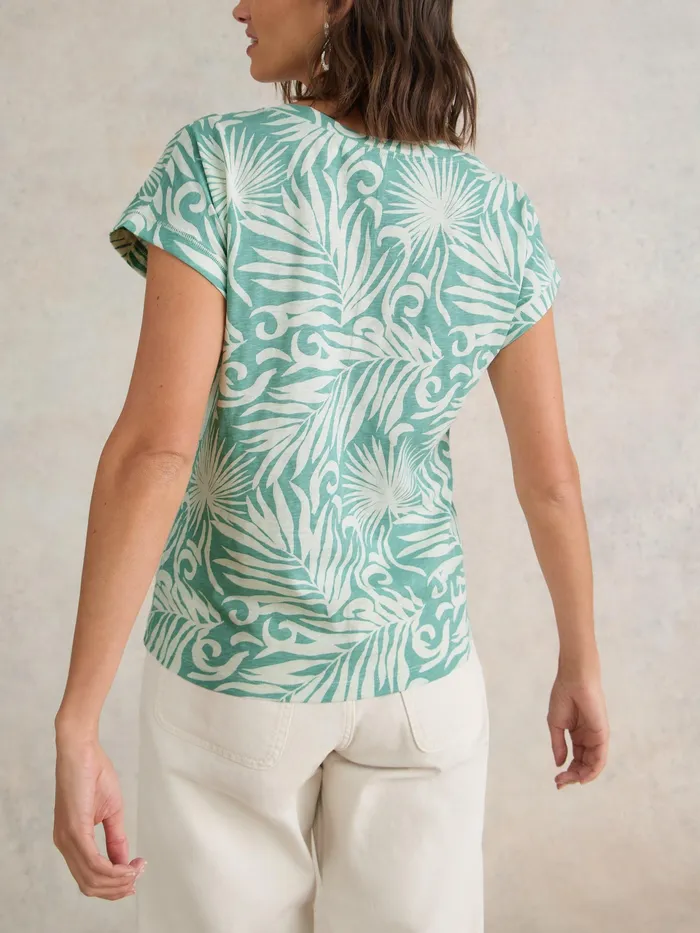 Women White Stuff Clothing NELLY NOTCH NECK COTTON TEE