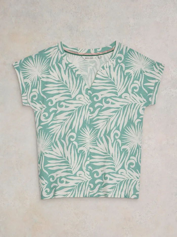 Women White Stuff Clothing NELLY NOTCH NECK COTTON TEE