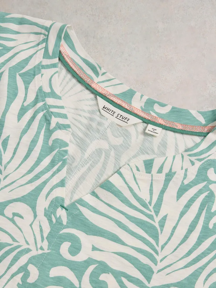 Women White Stuff Clothing NELLY NOTCH NECK COTTON TEE