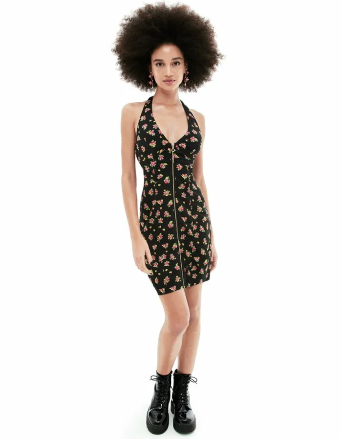 Women XENA MINI DRESS BLACK MULTI Black Multi Betsey Johnson