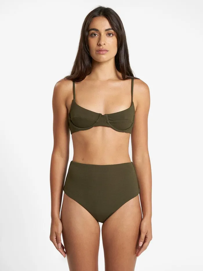 Womens Adira High Waist Bikini Bottom Tarmac Thrills Swim