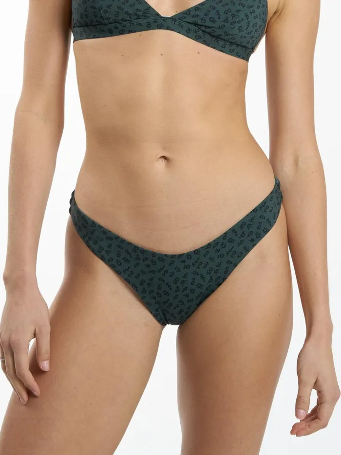 Womens Cassia Classic Bikini Bottom Deep Forest Thrills Swim