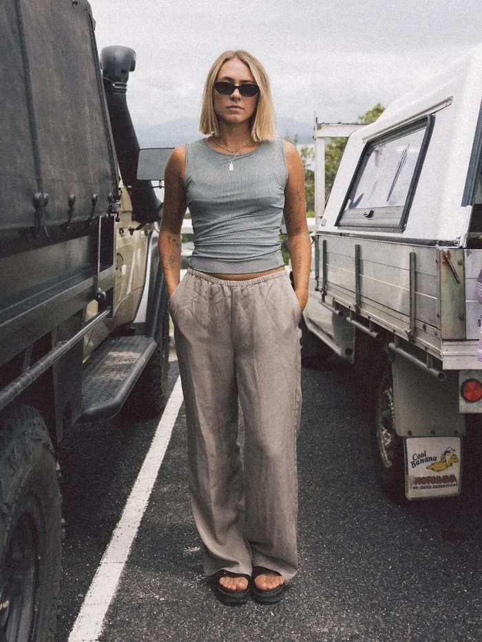 Womens Ciara Pant Silver Grey Thrills Pants