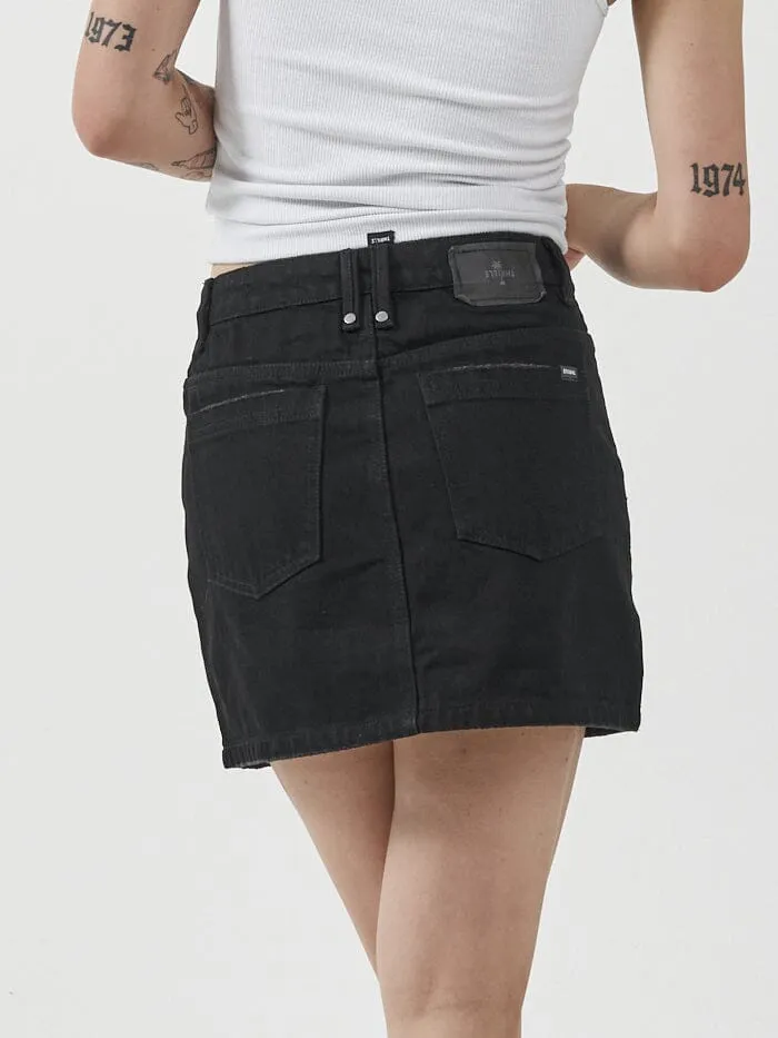 Womens Sophie Skirt Black Rinse Thrills Skirts