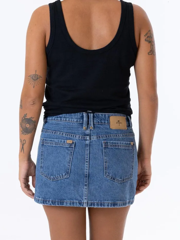 Womens Sophie Skirt Highway Blue Thrills Denim Skirts