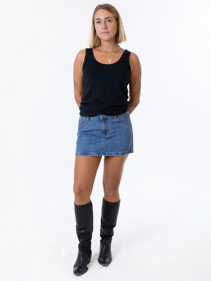 Womens Sophie Skirt Highway Blue Thrills Denim Skirts