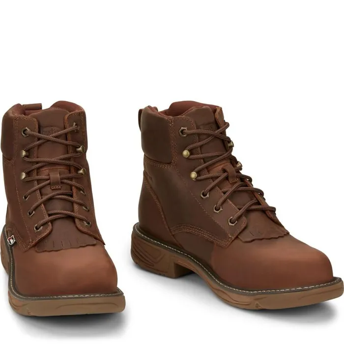 Work Men Justin Boots Rush 6034 Nano Composite Toe Waterproof Work Boot Barley Brown 040brown041