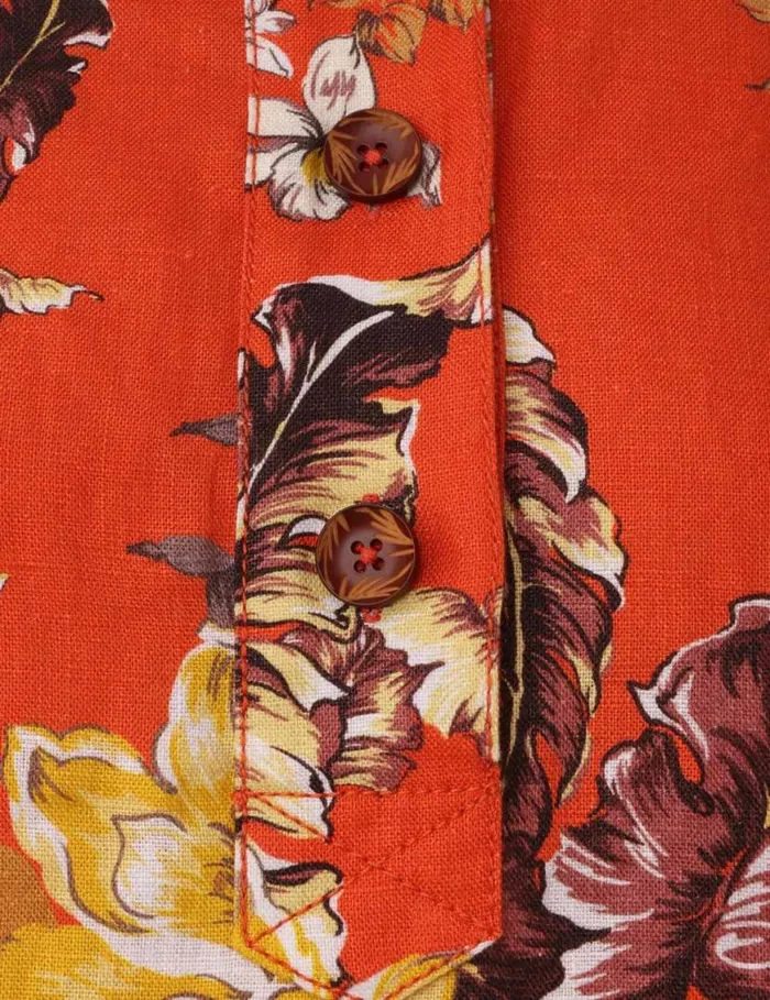 Zimmermann Dresses Matchmaker Tunic Dress Red Tropical Floral 8211 Women