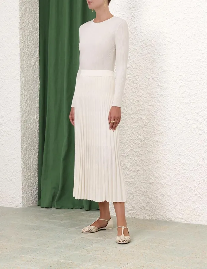 Zimmermann Tops Crew Neck Top Parchment 8211 Women