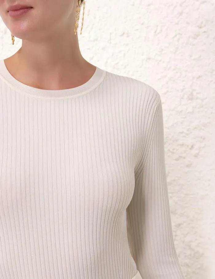 Zimmermann Tops Crew Neck Top Parchment 8211 Women